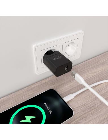 CARGADOR USB 10W ALTA EFICIENCIA 5V2A NEGRO AISENS A110-0854