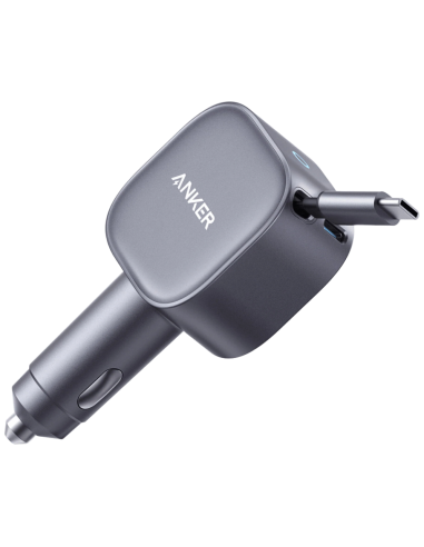 CARGADOR DE COCHE ANKER DE COCHE 75W CON CABLE USB-C RETRACTIL