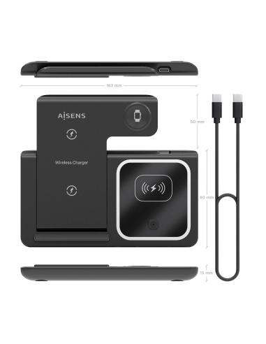 CARGADOR USB-C 15W MOVIL INALAM WATCH AURICULARES NEGRO AISENS ASCH-15W3WC043-BK