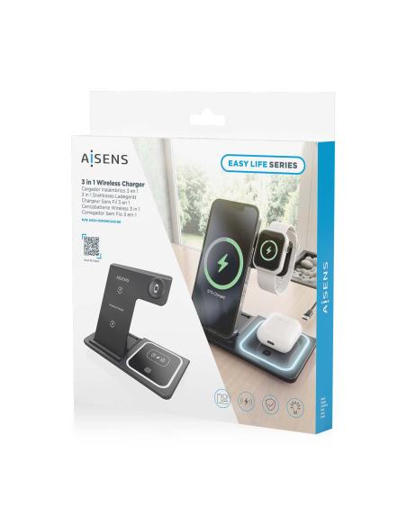 CARGADOR USB-C 15W MOVIL INALAM WATCH AURICULARES NEGRO AISENS ASCH-15W3WC043-BK