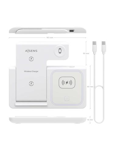 CARGADOR USB-C 15W MOVIL INALA WATCH AURICULARES BLANCO AISENS ASCH-15W3WC044-W