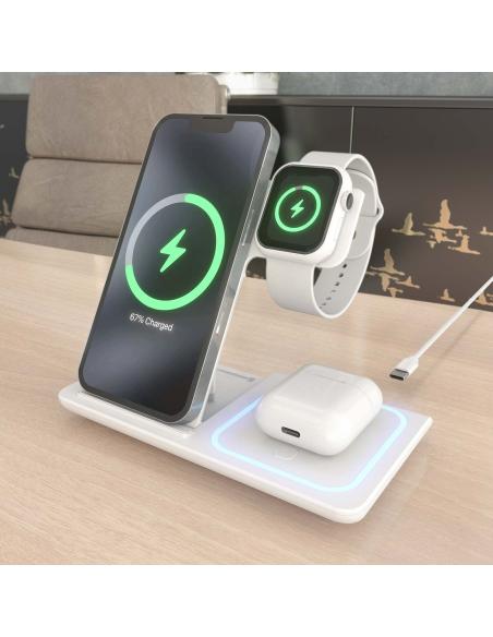 CARGADOR USB-C 15W MOVIL INALA WATCH AURICULARES BLANCO AISENS ASCH-15W3WC044-W