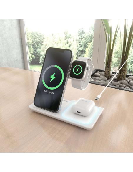 CARGADOR USB-C 15W MOVIL INALA WATCH AURICULARES BLANCO AISENS ASCH-15W3WC044-W