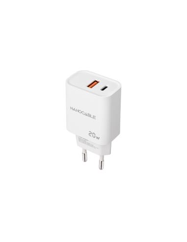 CARGADOR USB-CPD USB-AQC 20W BLANCO NANOCABLE 10.10.2007