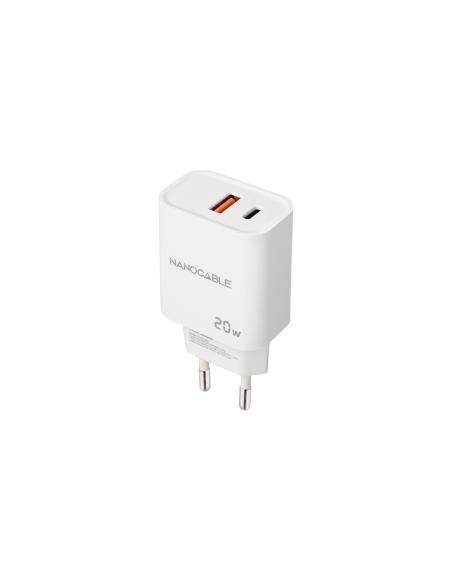 CARGADOR USB-CPD USB-AQC 20W BLANCO NANOCABLE 10.10.2007