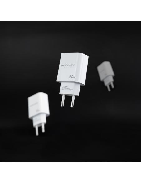 CARGADOR USB-CPD USB-AQC 20W BLANCO NANOCABLE 10.10.2007