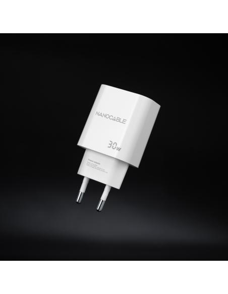 CARGADOR USB-C PD 30W BLANCO NANOCABLE 10.10.2009