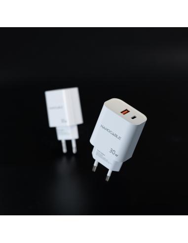 CARGADOR USB-CPD USB-AQC 30W BLANCO NANOCABLE 10.10.2011