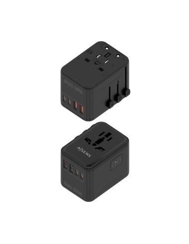 CARGADOR GAN PARED 2XUSB-A 2XUSB-C NEGRO AISENS ASPS-2A2C08-BK