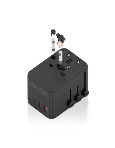 CARGADOR GAN PARED 2XUSB-A 2XUSB-C NEGRO AISENS ASPS-2A2C08-BK