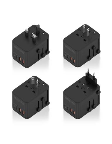 CARGADOR GAN PARED 2XUSB-A 2XUSB-C NEGRO AISENS ASPS-2A2C08-BK