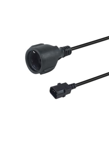 CABLE DE ALIMENTACION EQUIP IEC C14 MACHO A SCHUKO HEMBRA / 0.25 M / 112106