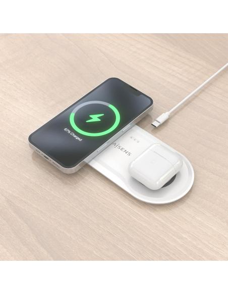 CARGADOR INALAMBRICO USB-C 15W MOVIL AURICULARES BLANCO AISENS ASCH-15W2WC059-W