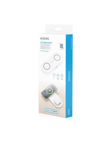 CARGADOR INALAMBRICO USB-C 15W MOVIL AURICULARES BLANCO AISENS ASCH-15W2WC059-W