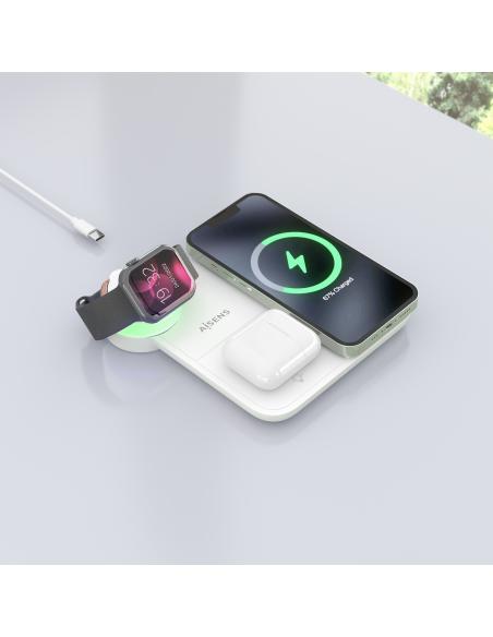 CARGADOR INALAMBRICO LUZ 4 EN 1 MOVIL APPLE WATCH AURICU AISENS ASCH-15W4WC061-W