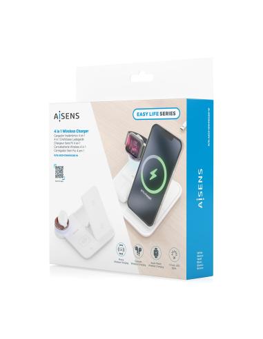 CARGADOR INALAMBRICO LUZ 4 EN 1 MOVIL APPLE WATCH AURICU AISENS ASCH-15W4WC061-W
