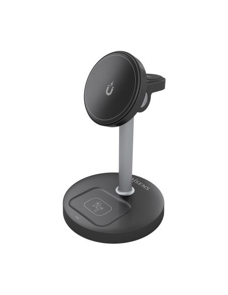 CARGADOR INALAM 3 EN 1 MOVIL APPLE WATCH AURICULA NEGRO AISENS ASCH-15W3WC066-BK