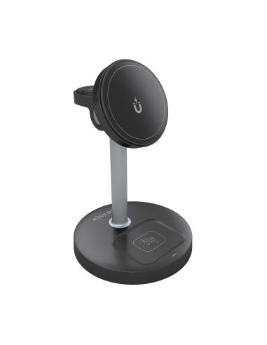 CARGADOR INALAM 3 EN 1 MOVIL APPLE WATCH AURICULA NEGRO AISENS ASCH-15W3WC066-BK