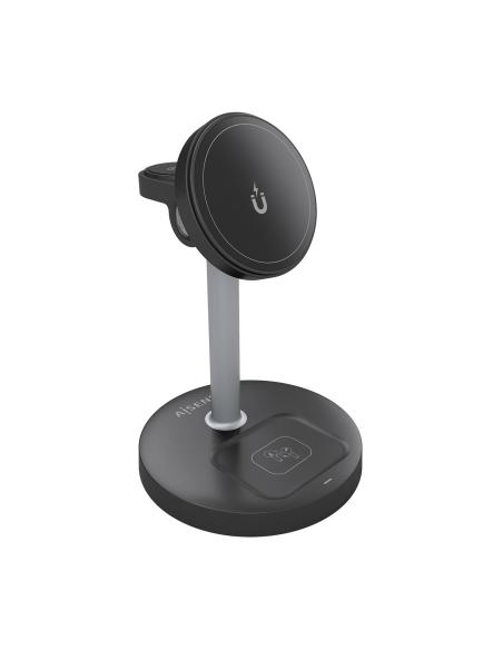 CARGADOR INALAM 3 EN 1 MOVIL APPLE WATCH AURICULA NEGRO AISENS ASCH-15W3WC066-BK