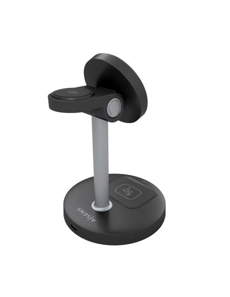 CARGADOR INALAM 3 EN 1 MOVIL APPLE WATCH AURICULA NEGRO AISENS ASCH-15W3WC066-BK