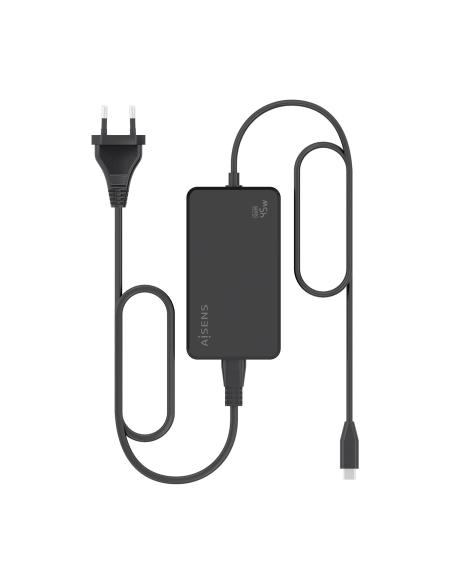 CARGADOR DE SOBREMESA GAN 45W PD3.0 1XUSB-C 1.8M NEGRO AISENS ASCH-1PD45D067-BK