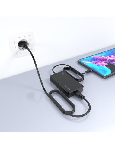 CARGADOR DE SOBREMESA GAN 45W PD3.0 1XUSB-C 1.8M NEGRO AISENS ASCH-1PD45D067-BK