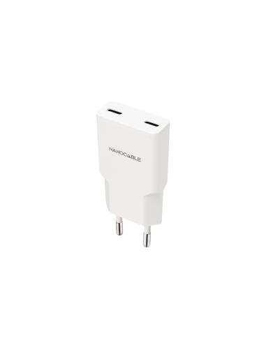 CARGADOR 2XUSB-CPD 20W BLANCO NANOCABLE 10.10.2023