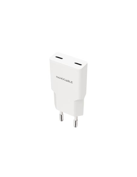 CARGADOR 2XUSB-CPD 20W BLANCO NANOCABLE 10.10.2023