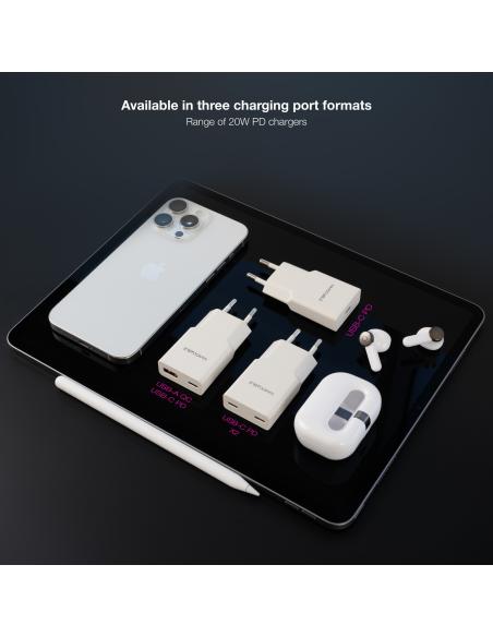 CARGADOR 2XUSB-CPD 20W BLANCO NANOCABLE 10.10.2023