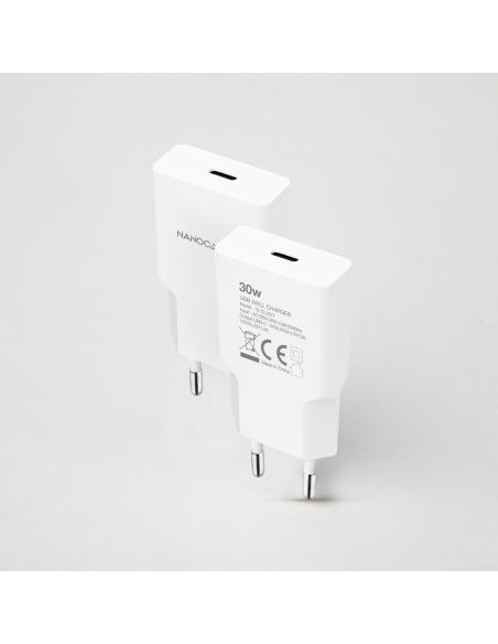 CARGADOR USB-CPD 30W BLANCO NANOCABLE 10.10.2027