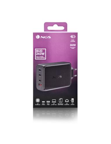 CARGADOR NGS DE PARED ULTRARRAPIDO DE 240W CON 4 PUERTOS 3 USB-C 1 USB-A