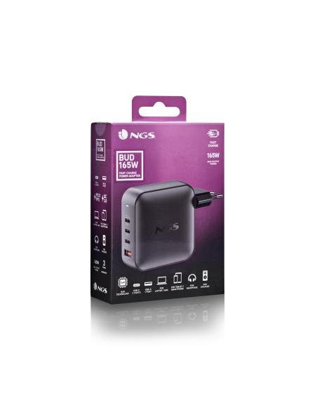 CARGADOR NGS DE PARED ULTRARRAPIDO DE 165W CON 4 PUERTOS 3 USB-C 1 USB-A