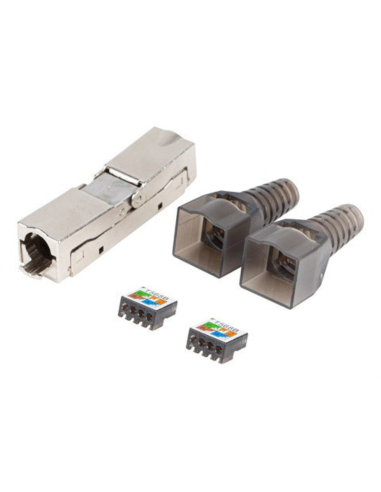 CONECTOR LANBERG ADAPTADOR 2X RJ45 CAT6A FTP PLUG 8P8C TOOL-LESS
