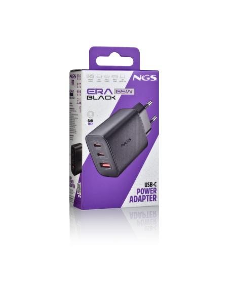 CARGADOR NGS DE PARED ULTRARRAPIDO DE 65W CON 3 PUERTOS 2USB-C USB-A