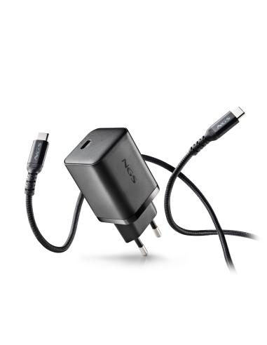 CARGADOR NGS DE PARED ULTRARRAPIDO DE 65W SALIDA USB-C Y CABLE USB-C A USB-C