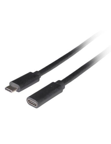 CABLE LANBERG USB-C 3.1 MACHO/HEMBRA 0.5M NEGRO