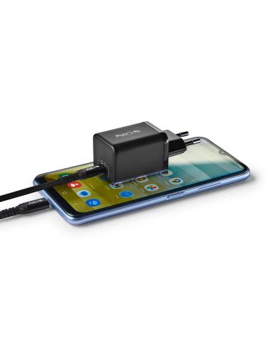 CARGADOR NGS DE PARED ULTRARRAPIDO DE 65W SALIDA USB-C Y CABLE USB-C A USB-C
