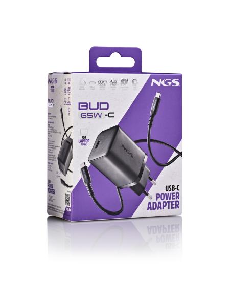 CARGADOR NGS DE PARED ULTRARRAPIDO DE 65W SALIDA USB-C Y CABLE USB-C A USB-C