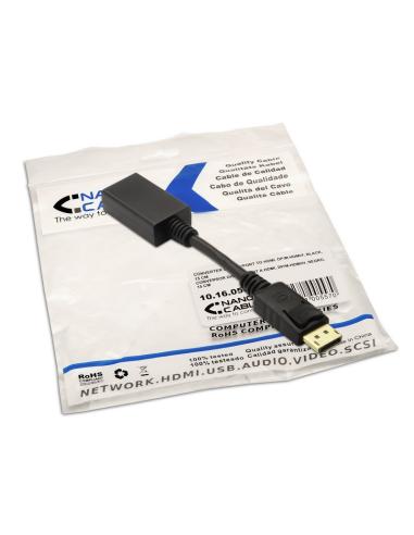 CONVERSOR DISPLAYPORT A HDMI DPM-HDMIH NEGRO 15 CM NANOCABLE 10.16.0502
