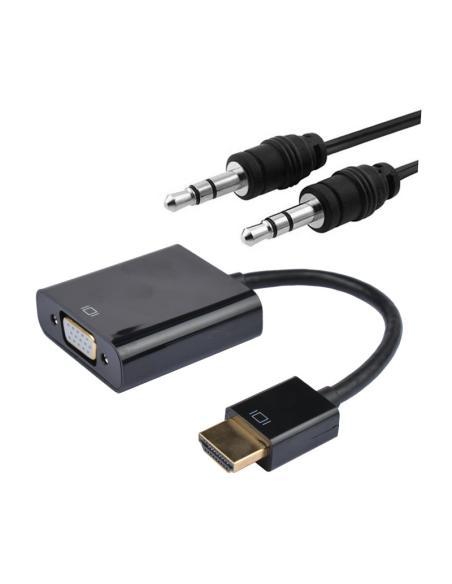 CONVERSOR HDMI SVGAAUDIO HDMIM-SVGAH3.5H 10CM1M NANOCA 10.16.2001-BK