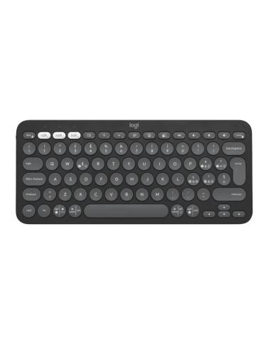 TECLADO LOGITECH PEBBLE KEYS 2 K380S / GRAFITO / RF / BLUETOOTH / TECLAS PERSONALIZABLES / 920-011827