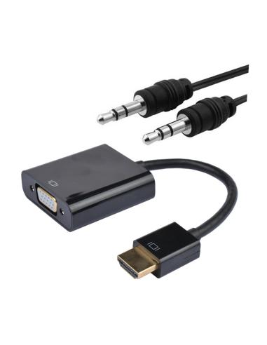 CONVERSOR HDMI SVGAAUDIO HDMIM-SVGAH3.5H 10CM1M NANOCA 10.16.2001-BK