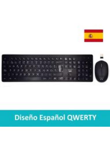 TECLADO + RATON EWENT WIRELESS 2.4 GHZ EW3256