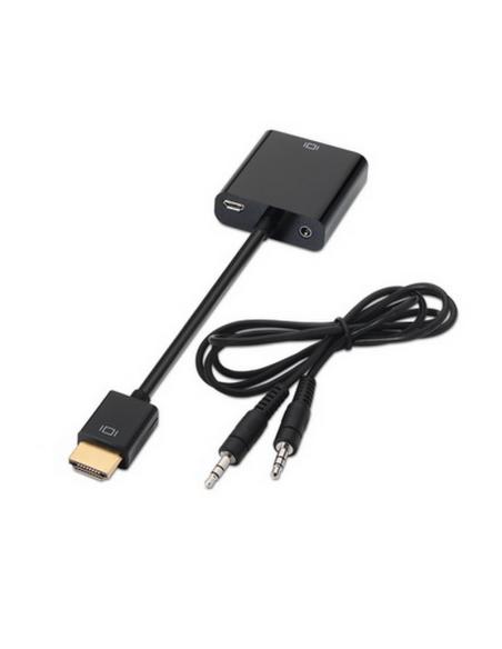 CONVERSOR HDMI SVGAAUDIO HDMIM-SVGAH3.5H 10CM1M NANOCA 10.16.2001-BK