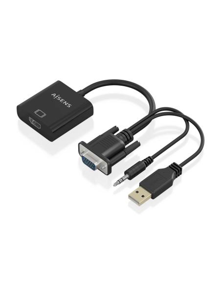 CONVERSOR SVGAAUDIO A HDMI VGAMJACKMUSB-AM-HDMI H NEGRO 20CM AISENS A115-0872