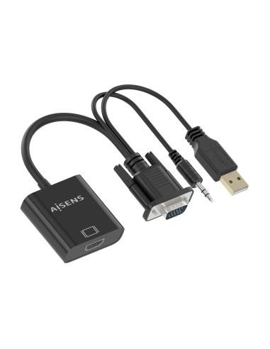 CONVERSOR SVGAAUDIO A HDMI VGAMJACKMUSB-AM-HDMI H NEGRO 20CM AISENS A115-0872
