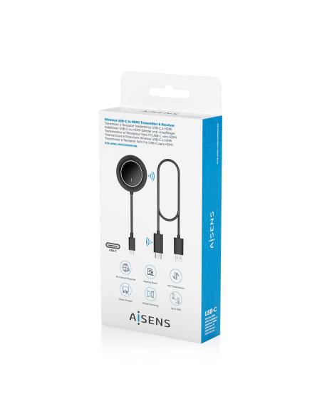 ADAPTADOR VIDEO USB-C A HDMI WF 1080P 30M NEGRO AISENS ASWL-H2KC30M003-BK