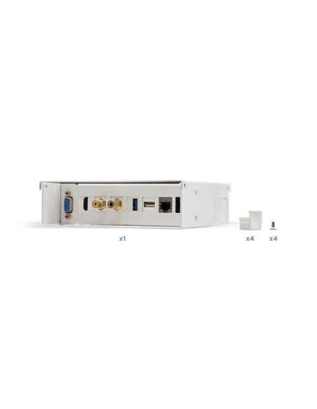 CAJA CONEXIONES VGAHDMIJACK3.5RCAUSB3USB22XRJ45 BLANCO NANOCABLE 10.35.0003
