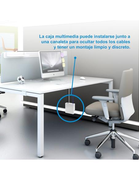 CAJA CONEXIONES VGAHDMIJACK3.5RCAUSB3USB22XRJ45 BLANCO NANOCABLE 10.35.0003