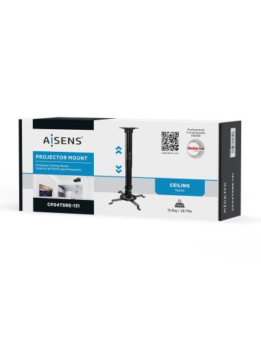 SOPORTE PROYECTOR TECHO UNIV GIRA INCLI EXTEN 13.5KG NEGRO AISENS CP04TSRE-131